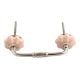 Baby Pink Crackle Ceramic Melon Bridge Handle